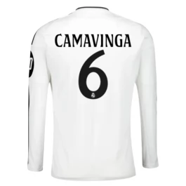 Real Madrid Camavinga 6 Thuisshirt 2024-2025 L/S Voetbaltenue