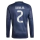 Real Madrid Carvajal 2 Uitshirt 2025-2026 L/S Voetbaltenue