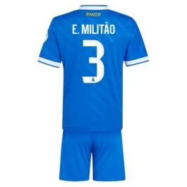 Real Madrid E.Militão 3 Third Shirt Kids 2025-2026 Voetbaltenue