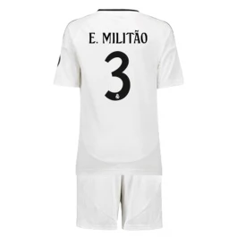 Real Madrid E.Militao 3 Thuisshirt Kids 2024-2025 Voetbaltenue