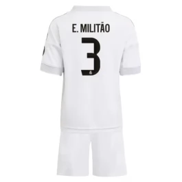 Real Madrid E.Militao 3 Thuisshirt Kids 2025-2026 Voetbaltenue