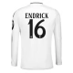 Real Madrid Endrick 16 Thuisshirt 2024-2025 L/S Voetbaltenue