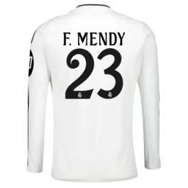Real Madrid F.Mendy 23 Thuisshirt 2024-2025 L/S Voetbaltenue