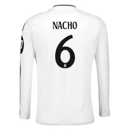 Real Madrid Nacho 6 Thuisshirt 2024-2025 L/S Voetbaltenue