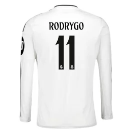 Real Madrid Rodrygo 11 Thuisshirt 2024-2025 L/S Voetbaltenue