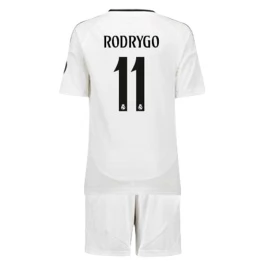 Real Madrid Rodrygo 11 Thuisshirt Kids 2024-2025 Voetbaltenue
