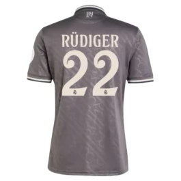 Real Madrid Rüdiger 22 Third Shirt 2024-2025 Voetbaltenue