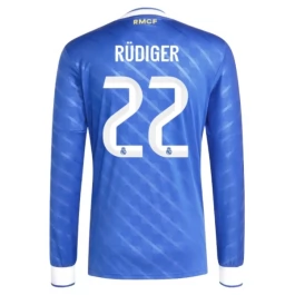 Real Madrid Rüdiger 22 Third Shirt 2025-2026 L/S Voetbaltenue
