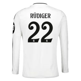 Real Madrid Rüdiger 22 Thuisshirt 2024-2025 L/S Voetbaltenue
