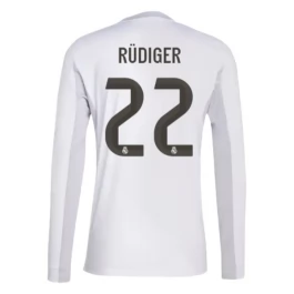 Real Madrid Rüdiger 22 Thuisshirt 2025-2026 L/S Voetbaltenue
