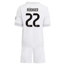 Real Madrid Rüdiger 22 Thuisshirt Kids 2025-2026 Voetbaltenue