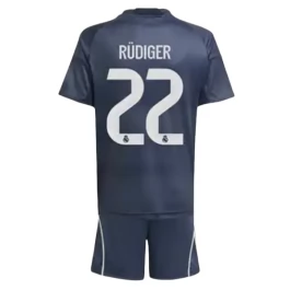 Real Madrid Rüdiger 22 Uitshirt Kids 2025-2026 Voetbaltenue