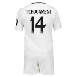 Real Madrid Tchouaméni 14 Thuisshirt Kids 2024-2025 Voetbaltenue