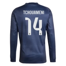 Real Madrid Tchouameni 14 Uitshirt 2025-2026 L/S Voetbaltenue