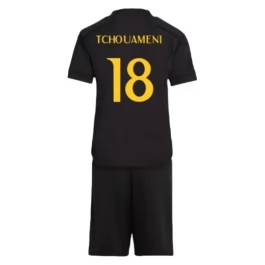 Real Madrid Tchouaméni 18 Third Shirt Kids 2023-2024 Voetbaltenue