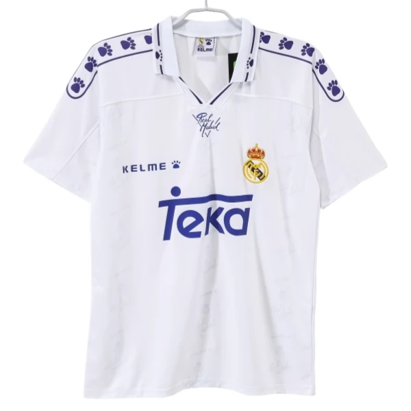 Real Madrid Thuisshirt Retro 1994-1996 Voetbaltenue Real Madrid Thuisshirt Retro 1994-1996 Voetbaltenue