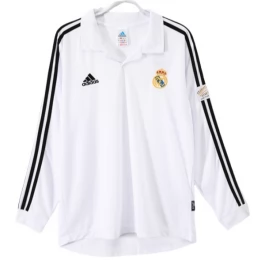 Real Madrid Thuisshirt Retro 2002-2003 L/S Voetbaltenue