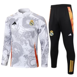 Real Madrid Trainingspakken 2024-25 - 1-4 Zip Dragon Wit