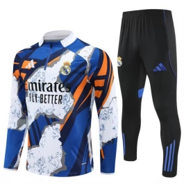 Real Madrid Trainingspakken 2025-26 - 1-4 Zip Blauw