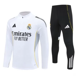 Real Madrid Trainingspakken 2025-26 - 1-4 Zip Wit