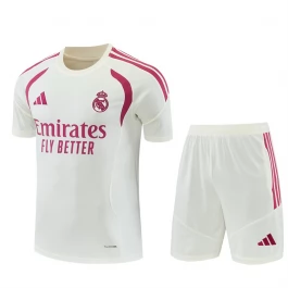Real Madrid Trainingsshirt en Shorts 2026-27 Kind Beige