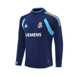 Real Madrid Trainingssweater 2005-06 - 1-4 Zip Retro Blauw