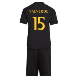 Real Madrid Valverde 15 Third Shirt Kids 2023-2024 Voetbaltenue