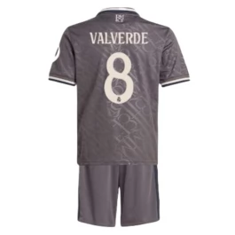 Real Madrid Valverde 8 Third Shirt Kids 2024-2025 Voetbaltenue