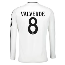 Real Madrid Valverde 8 Thuisshirt 2024-2025 L/S Voetbaltenue