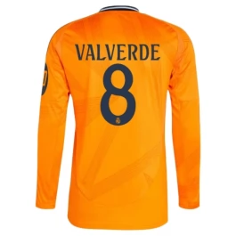 Real Madrid Valverde 8 Uitshirt 2024-2025 L/S Voetbaltenue