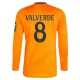 Real Madrid Valverde 8 Uitshirt 2024-2025 L/S Voetbaltenue