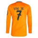 Real Madrid Vini Jr. 7 Uitshirt 2024-2025 L/S Voetbaltenue