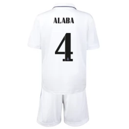 Real Madrid Voetbaltenue Alaba 4 2022-2023 Thuisshirt Kids