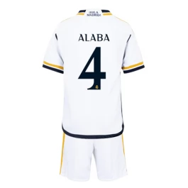 Real Madrid Voetbaltenue Alaba 4 2023-2024 Thuisshirt Kids