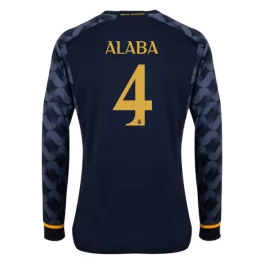 Real Madrid Voetbaltenue Alaba 4 2023-2024 Uitshirt - L/S