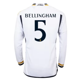 Real Madrid Voetbaltenue Bellingham 5 2023-2024 Thuisshirt - L/S