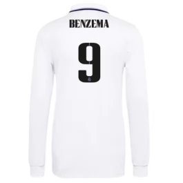 Real Madrid Voetbaltenue Benzema 9 2022-2023 Thuisshirt - L/S