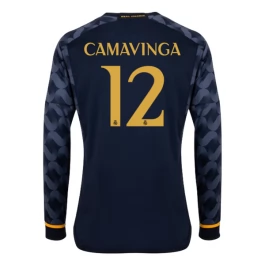 Real Madrid Voetbaltenue Camavinga 12 2023-2024 Uitshirt - L/S