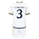 Real Madrid Voetbaltenue E. Militao 3 2023-2024 Thuisshirt Kids