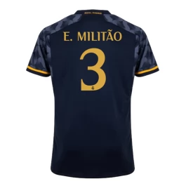 Real Madrid Voetbaltenue E. Militao 3 2023-2024 Uitshirt