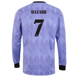 Real Madrid Voetbaltenue Hazard 7 2022-2023 Uitshirt - L/S