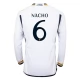 Real Madrid Voetbaltenue Nacho 6 2023-2024 Thuisshirt - L/S