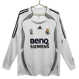 Real Madrid Voetbaltenue Retro 2006-2007 Thuisshirt - L/S