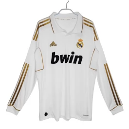 Real Madrid Voetbaltenue Retro 2011-2012 Thuisshirt - L/S