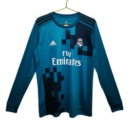 Real Madrid Voetbaltenue Retro 2017-2018 Third Shirt - L/S