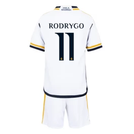 Real Madrid Voetbaltenue Rodrygo 11 2023-2024 Thuisshirt Kids