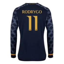 Real Madrid Voetbaltenue Rodrygo 11 2023-2024 Uitshirt - L/S