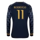 Real Madrid Voetbaltenue Rodrygo 11 2023-2024 Uitshirt - L/S