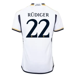 Real Madrid Voetbaltenue Rudiger 22 2023-2024 Thuisshirt