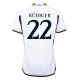 Real Madrid Voetbaltenue Rudiger 22 2023-2024 Thuisshirt